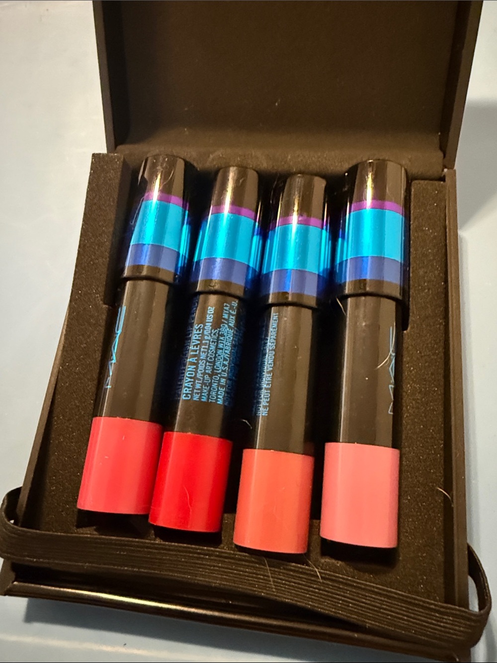 MAC Cosmetics Lip Balm & Gloss Set in Red, Coral, Pink